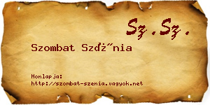 Szombat Szénia névjegykártya